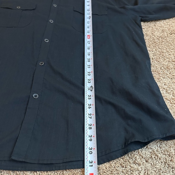 Alfani Men's Casual Button Down Shirt - Black - Picture 6 of 7